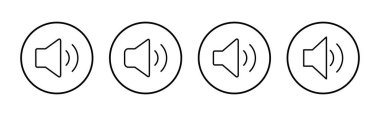 Sözcü simgesi vektörü. Ses düzeyi ve sembol. Hoparlör ikonu. ses sembolü