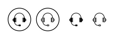 Kulaklık simgesi logosu tasarımı. İmza ve sembol.