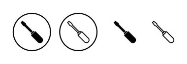 Tornavida simgesi logosu tasarımı. araç işareti ve sembol