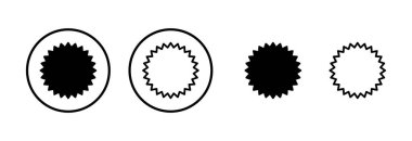 Rozet simgesi logosu tasarımı. Ödül ikon vektörü. İşaret ve sembollere ulaşın. Damga