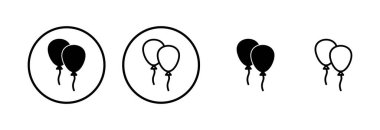 Balon simgesi logosu tasarımı. Parti balonu işareti ve sembolü