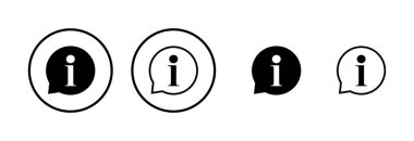 Bilgi simgesi logo tasarımı. İmza ve sembol hakkında. soru işareti simgesi