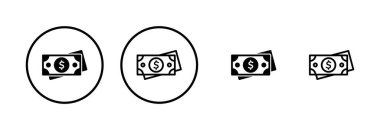 Para simgesi logosu tasarımı. Para işareti ve sembol