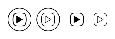 Simge logosu tasarımını oynat. Düğme işareti ve sembolü çal