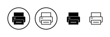 Simge logo tasarımını yazdır. yazıcı işareti ve sembol