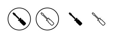 Tornavida simgesi logosu tasarımı. araç işareti ve sembol