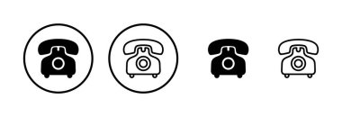 Telefon ikonu logosu tasarımı. telefon işareti ve sembol