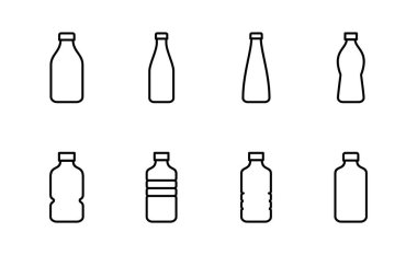 Şişe ikonu vektörü. şişe işareti ve sembol