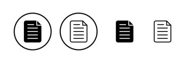 Belge simgesi logo tasarımı. Kağıt ve sembol. Dosya Simgesi