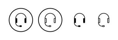 Kulaklık simgesi logosu tasarımı. İmza ve sembol.