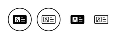 Lisans simgesi logo tasarımı. Kimlik kartı simgesi. Sürücü ehliyeti, personel kimlik kartı 