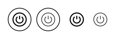 Güç simgesi logosu tasarımı. Güç Anahtarı işareti ve sembolü. Elektrik gücü.