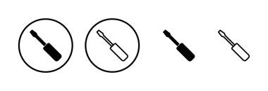 Tornavida simgesi logosu tasarımı. araç işareti ve sembol