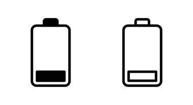 Uygulamalar ve web siteleri için pil simgesi. Şarj işareti. pil şarj seviyesi