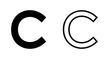 Uygulamalar ve web siteleri için telif hakkı simgesi. telif hakkı işareti ve sembol