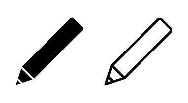 Uygulamalar ve web siteleri için kalem simgesi. Kalem işareti ve sembol. Simge vektörünü düzenle