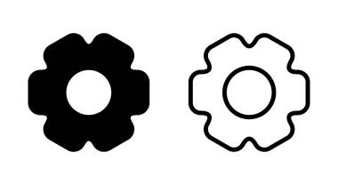 Uygulamalar ve web siteleri için simge simgesi ayarlanıyor. İşaret ve sembol. Vites İşareti