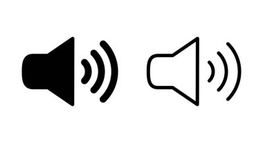 Uygulamalar ve web siteleri için konuşmacı simgesi. Ses düzeyi ve sembol. Hoparlör ikonu. ses sembolü