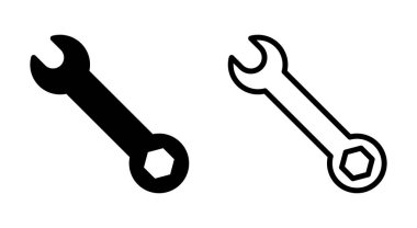 Uygulamalar ve web siteleri için simge simgesi aç. Tamir ikonu. araç işareti ve sembol