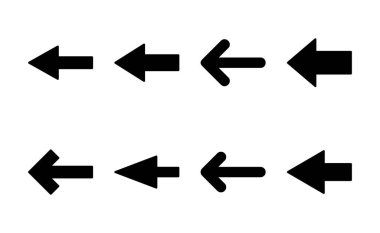 Ok simgesi vektörü. Web tasarımı için ok işareti ve sembol.