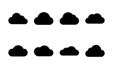 Bulut simgesi vektörü. bulut işareti ve sembol