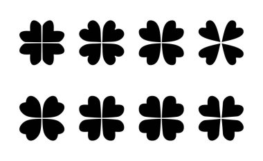 Yonca simgesi vektörü. Yonca işareti ve sembol. dört yapraklı yonca simgesi.