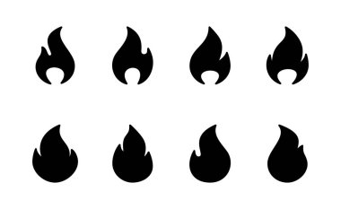 Simge vektörünü ateşle. ateş işareti ve sembol