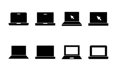 Dizüstü bilgisayar simgesi vektörü. bilgisayar işareti ve sembol