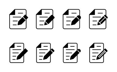 Not simgesi vektörü. not defteri işareti ve sembol