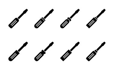 Tornavida simgesi vektörü. Araçlar işareti ve sembol