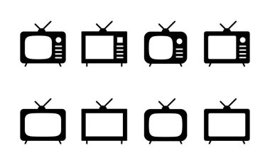 Televizyon ikonu vektörü. televizyon işareti ve sembol