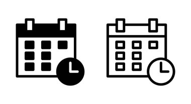Uygulamalar ve web siteleri için takvim simgesi. Takvim işareti ve sembol. Simge simgesini ayarla