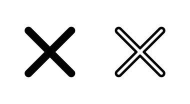 Uygulamalar ve web siteleri için simge simgesini kapat. İşareti ve sembolü sil. çapraz işaret