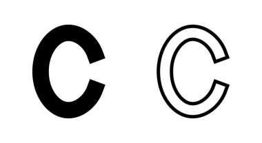 Uygulamalar ve web siteleri için telif hakkı simgesi. telif hakkı işareti ve sembol