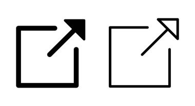 Uygulamalar ve web siteleri için dış bağlantı simgesi. bağlantı işareti ve sembol. hiper bağlantı sembolü