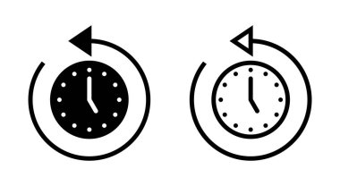 Uygulamalar ve web siteleri için tarih simgesi. Son olay geçmişi işareti ve simgesi