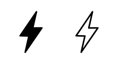 Uygulamalar ve web siteleri için ışık simgesi. Elektrik işareti ve sembol. Güç simgesi. enerji işareti