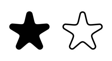 Uygulamalar ve web siteleri için yıldız simgesi. Reyting işareti ve sembol. favori yıldız simgesi