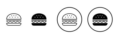 Burger ikon vektörü. Hamburger ve sembol. hamburger