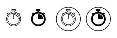 Kronometre simge vektörü. Zamanlayıcı işareti ve sembol. Geri sayım simgesi. Zaman Dönemi