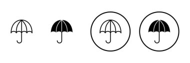 Şemsiye simgesi vektörü. şemsiye işareti ve sembol