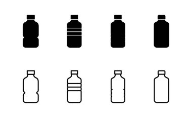 Şişe ikonu vektörü. şişe işareti ve sembol