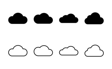 Bulut simgesi vektörü. bulut işareti ve sembol