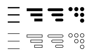 Menü simgesi vektörü. Web menü işareti ve sembol. Hamburger menüsü sembolü