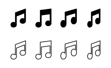 Müzik ikonu vektörü. nota işareti ve sembol