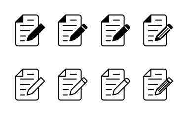 Not simgesi vektörü. not defteri işareti ve sembol