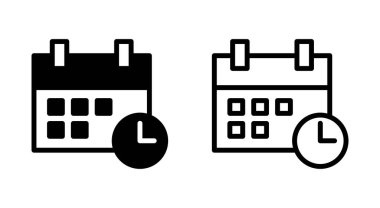 Uygulamalar ve web siteleri için takvim simgesi. Takvim işareti ve sembol. Simge simgesini ayarla