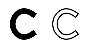 Uygulamalar ve web siteleri için telif hakkı simgesi. telif hakkı işareti ve sembol