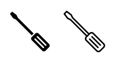 Uygulamalar ve web siteleri için tornavida simgesi. araç işareti ve sembol