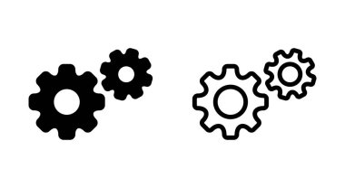 Uygulamalar ve web siteleri için simge simgesi ayarlanıyor. İşaret ve sembol. Vites İşareti